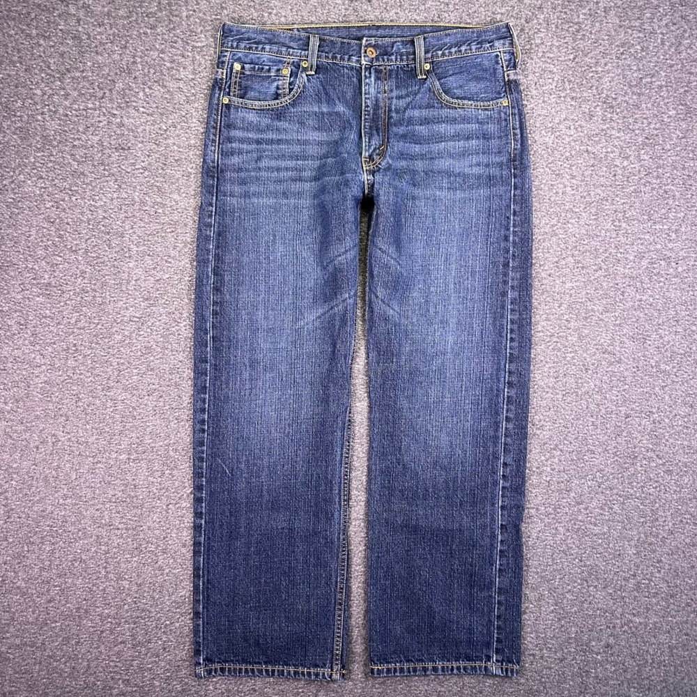 Levis 569 Loose Straight Jeans Men 35x30 Blue Casual Baggy Denim Workwear Cotton